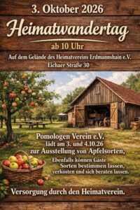 20. Heimatwandertag 2026 in Erdmannshain